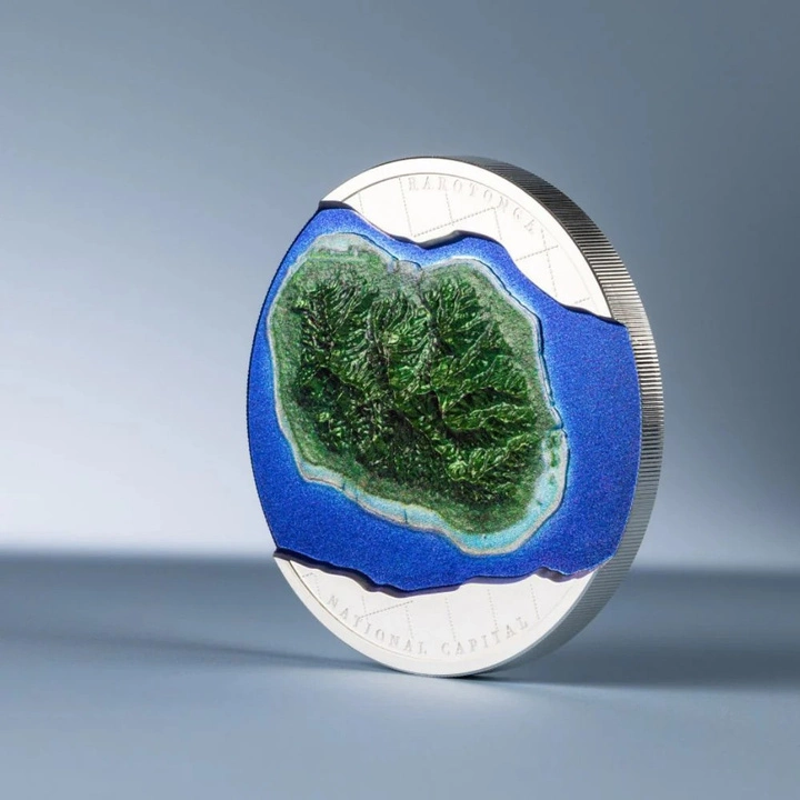 Cook Islands: 60 Years of Self-Government kolorowany 2 uncje Srebra 2025 Proof