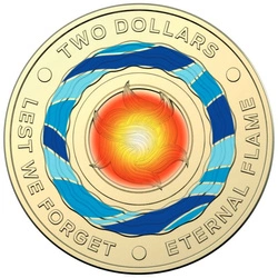 Zestaw 14 monet: 35th Anniversary of the Two Dollar kolorowany Brąz Aluminiowy 2023 