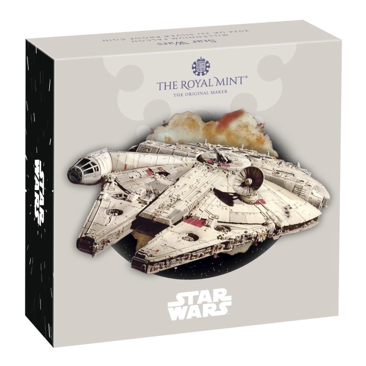 Star Wars: Millennium Falcon 2 uncje Srebra 2024 Proof