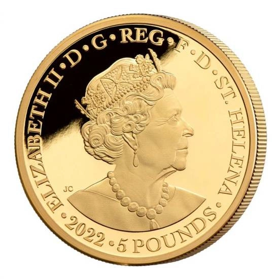 St Helena Una & Redcrosse 1 uncja Złota 2022 Proof