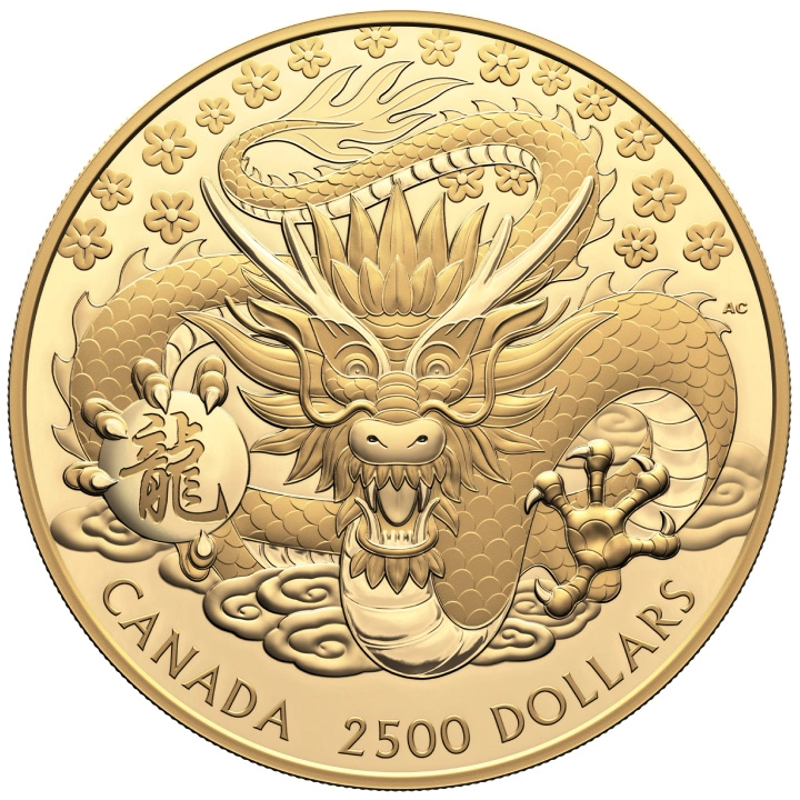 Canada: Lunar Year of the Dragon $2500 Złoto 2024 Proof