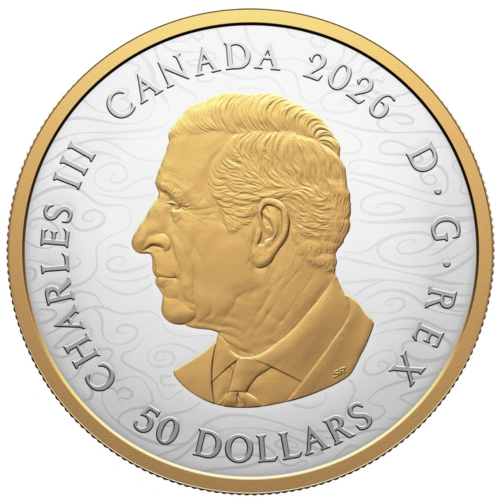 Canada: Triumphant Dragon pozłacany 5 uncji Srebra 2026 Proof