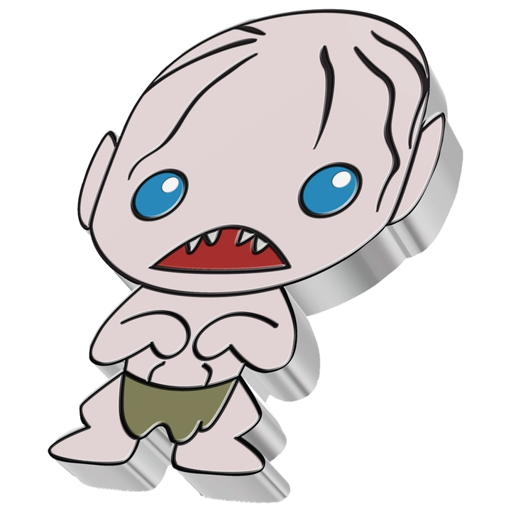 Niue: The Lord of the Rings - Golllum Chibi Coin kolorowany 1 uncja Srebra 2021 Proof