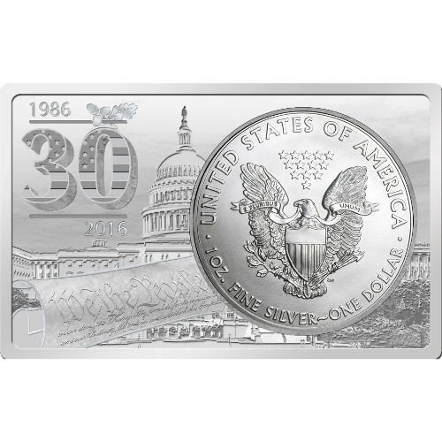 Amerykański Orzeł 2016 - zestaw jubileuszowy 3 uncje Srebra