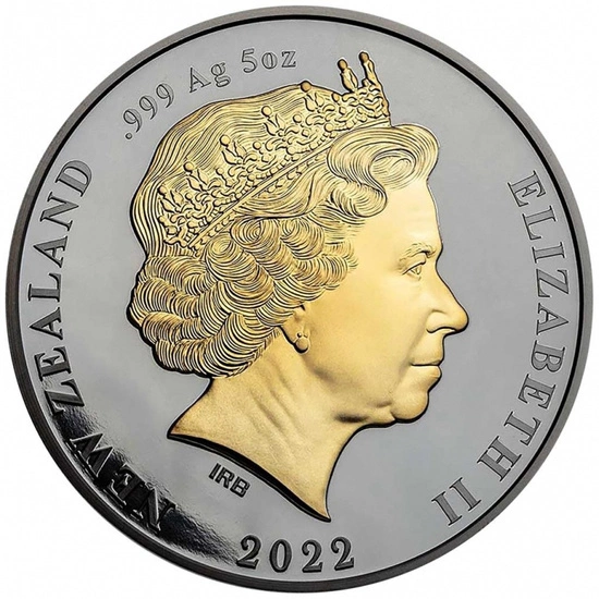 Kiwi 5 uncji Srebra 2022 Black Proof