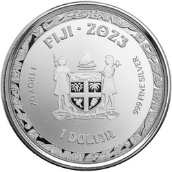 Fiji: Koi Fish kolorowany 1 uncja Srebra 2023 Proof