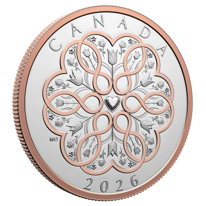 Canada: Celebrate Love $20 pozłacany Srebro 2026 Proof