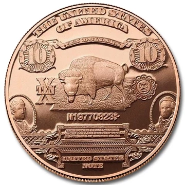 $10 Banknote 1 uncja Miedzi