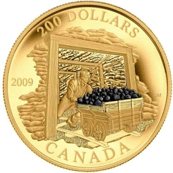 Canada: Coal Mining Trade kolorowany $200 Złoto 2009 Proof