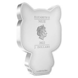 Niue: Lunar - Year of the Tiger Chibi Coin kolorowany 1 uncja Srebra 2022 Proof