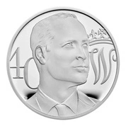 The 40th Birthday of HRH The Duke of Cambridge Srebro 2022 Proof Piedfort Coin