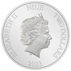 Niue: Disney Mickey & Friends - Minnie Mouse kolorowana 1 uncja Srebra 2023 Proof