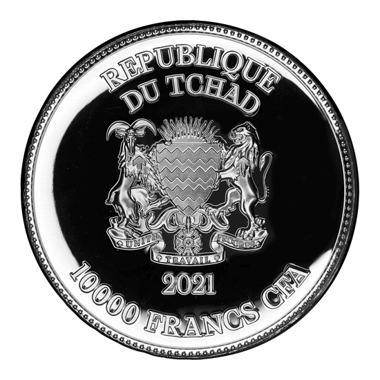 Czad: St George Slays the Dragon 2 uncje Srebra 2021 Proof