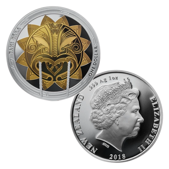 Zestaw 2 srebrnych monet Maui i słońce 2018 Proof