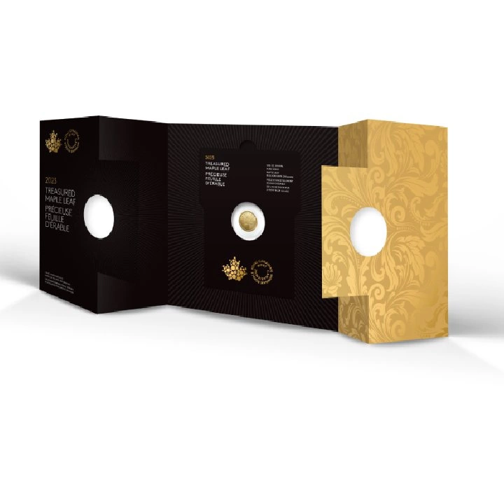 Kanadyjski Liść Klonowy Treasured 1/10 uncji Złota 2023