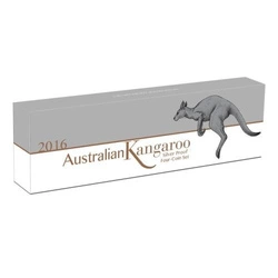 Kolekcja 4 srebrnych monet Australijski Kangur - 1 uncja, 1/2 uncji, 1/4 uncji, 1/10 uncji 2016