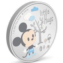 Niue: Disney Baby Little Hugs - Boy kolorowany 1 uncja Srebra 2024 Proof