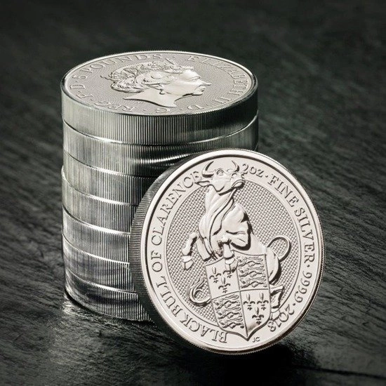 Bestie Królowej: Czarny Byk z Clarence 2 Uncje Srebra 2018