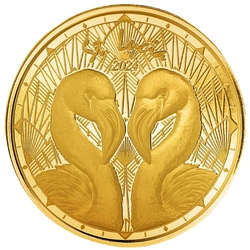 St. Lucia - Flamingos 1 uncja Złota 2024 Proof