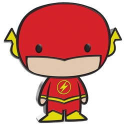 Niue: DC Comics - Flash Chibi Coin kolorowany 1 uncja Srebra 2020 Proof