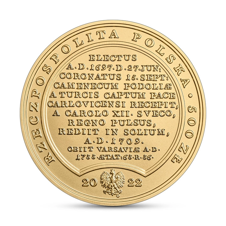 Skarby Stanisława Augusta – 500 zł August II Mocny