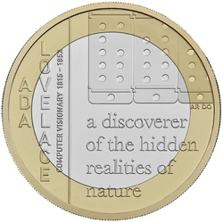 Ada Lovelace £2 Miedzionikiel 2023