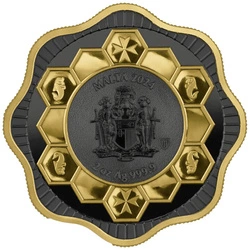 Malta: Maltese Bee pozłacana 2 uncje Srebra 2024 High Relief