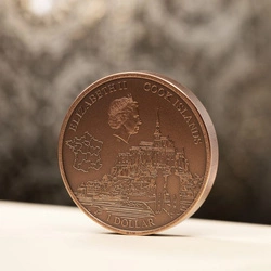 Cook Islands: Mont-Saint-Michel 50 gramów Miedzi 2023 Ultra High Relief Antiqued Coin