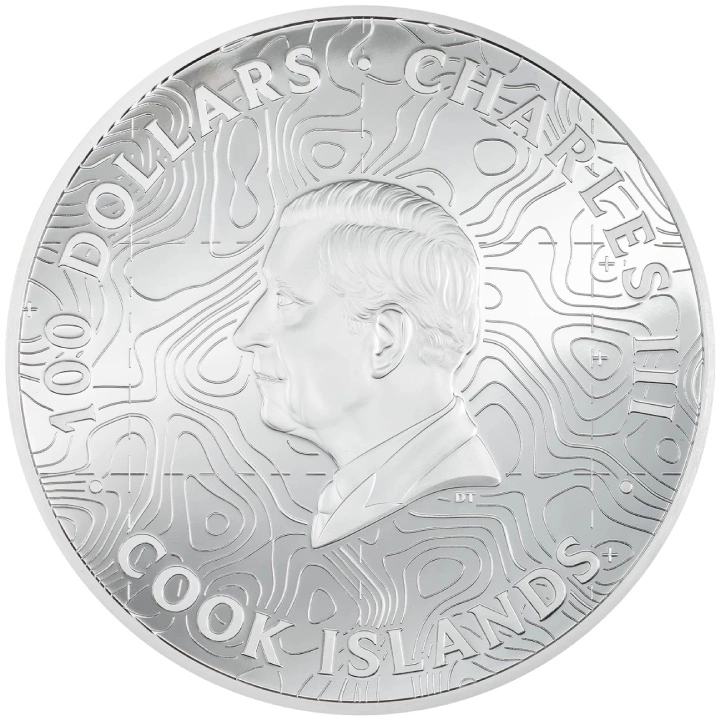 Cook Islands: Topography - Grand Canyon kolorowany 1000 gramów Srebra 2024 Proof