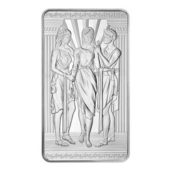 Sztabka The Great Engravers - Three Graces 10 uncji Srebra 2022