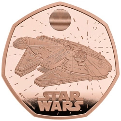 Star Wars: Millennium Falcon 50p Złoto 2024 Proof 