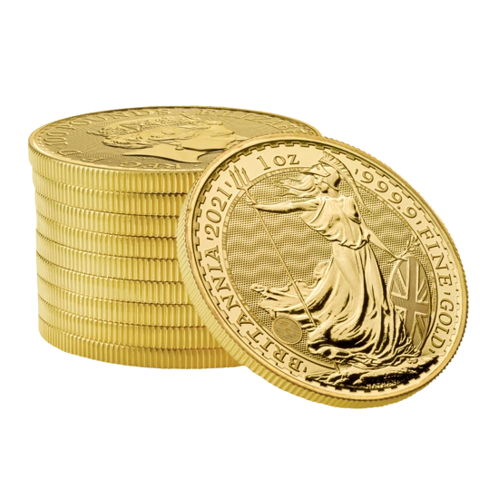 Britannia 1 uncja Złota 2021 PAKIET 15 SZTUK