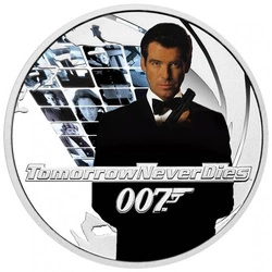 Tuvalu: Tomorrow Never Dies kolorowany 1/2 uncji Srebra 2022 Proof