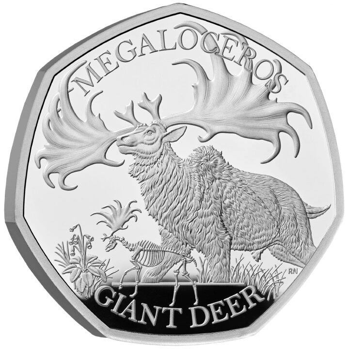 Ice Age Giants - Giant Deer 50p Srebro 2024 Proof