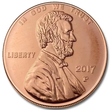 Lincoln Head Cent 1 uncja Miedzi