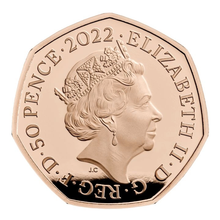 Harry Potter: Hogwarts Express 50p Złoto 2022 Proof