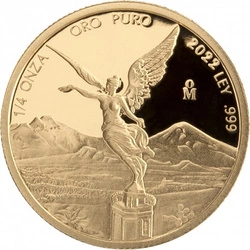 Mexican Libertad 1/4 uncji Złota 2022 Proof