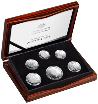 Zestaw 6 monet Premium HM King Charles III Srebro 2025 Proof