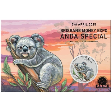Koala kolorowana 1 uncja Srebra 2025 (Brisbane Money Expo Anda Special)
