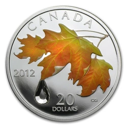 Klon Cukrowy - Kropla Deszczu 1 uncja Srebra 2012