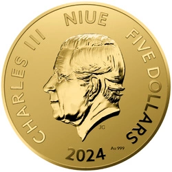 Niue: Year of a Dragon 1/25 uncji Złota 2024 Prooflike