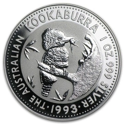 Kookaburra 1 uncja Srebra 1993