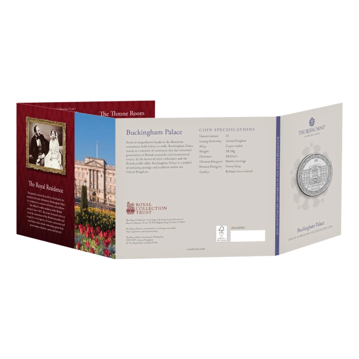 Buckingham Palace £5 Miedzionikiel 2024