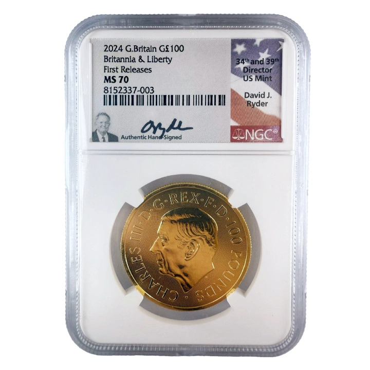 Britannia & Liberty 1 uncja Złota 2024 NGC