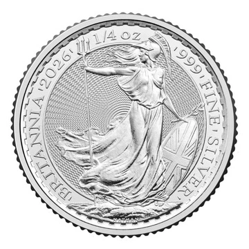 Britannia 1/4 uncji Srebra 2026
