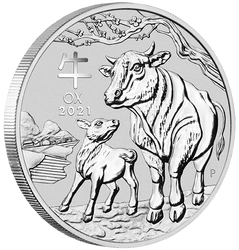 Lunar III: Rok Bawoła 5 uncji Srebra 2021