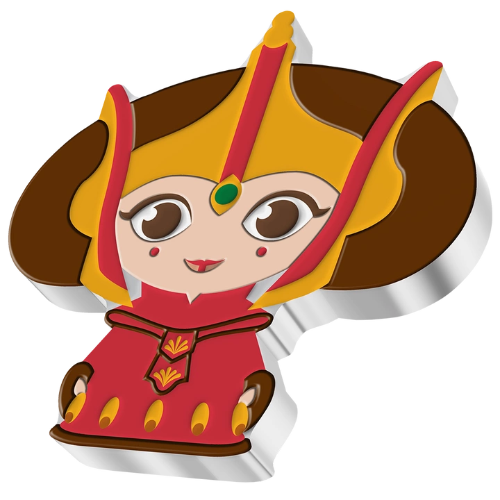 Niue: Star Wars - Padmé Amidala Chibi Coin kolorowany 1 uncja Srebra 2022 Proof