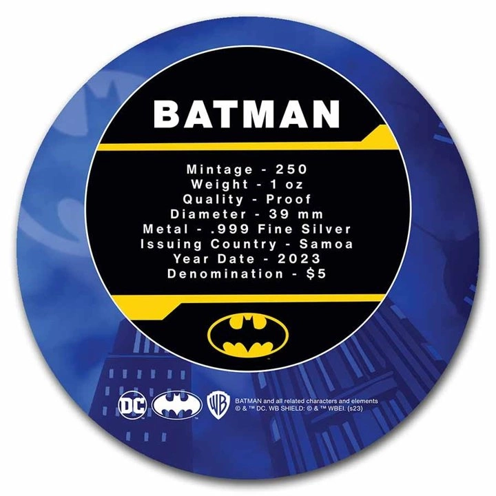 Samoa: DC Comics - Batman 1 uncja Srebra 2023 Proof