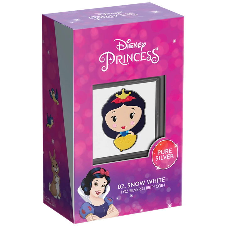 Niue: Disney - Snow White Chibi Coin kolorowany 1 uncja Srebra 2021 Proof