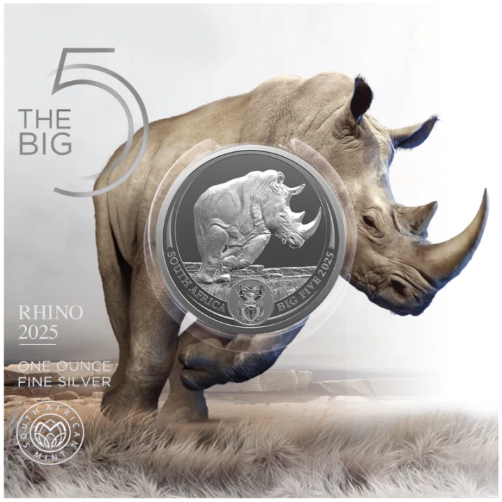 Big Five: Rhino 1 uncja Srebra 2025
